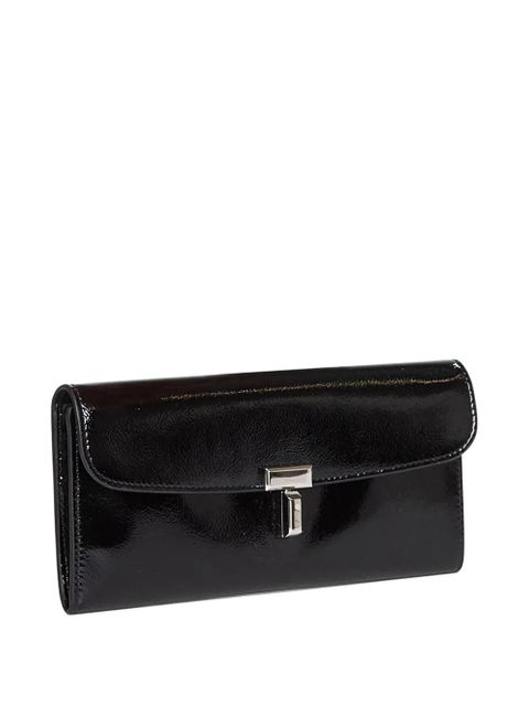 TOTEME turn-lock leather wallet - Black