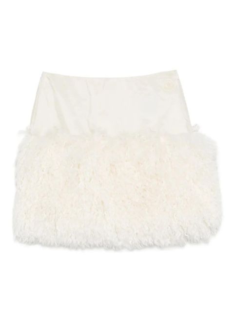 Moncler fluffy-trim skirt - Neutrals - zdjęcie produktu nr 1
