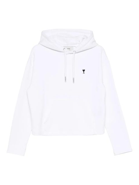 AMI Paris logo-embroidered hoodie - White - zdjęcie produktu nr 1