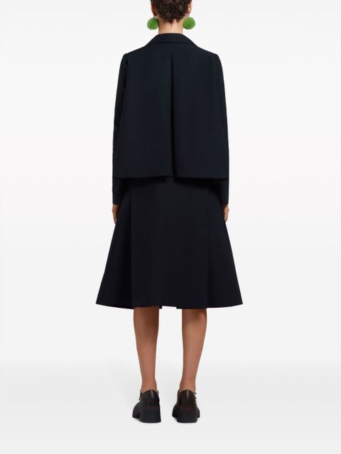 Marni A-line cotton midi skirt - Black