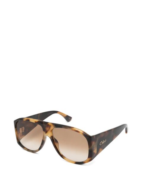 Chloé Eyewear havana geometric-shape sunglasses - Brown - zdjęcie produktu nr 2