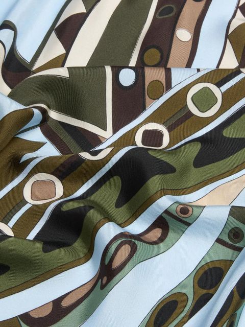 PUCCI mixed-print silk stole - Green
