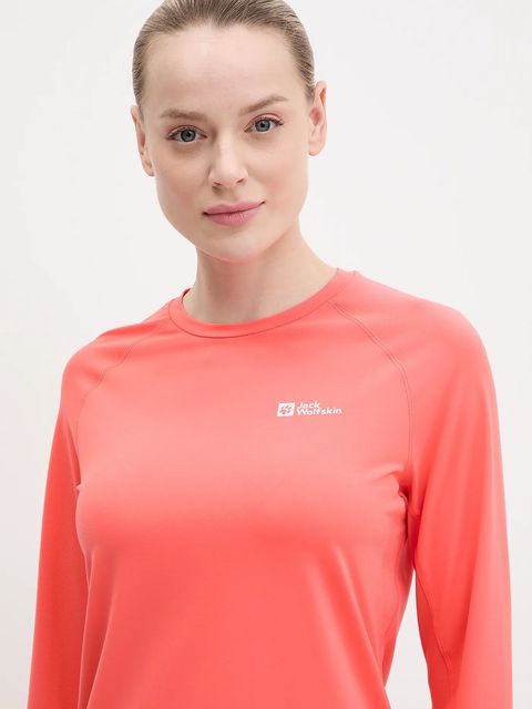 Jack Wolfskin longsleeve sportowy Prelight Swift kolor pomarańczowy A63799