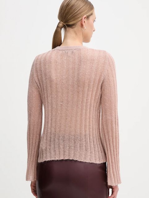 Hoss Intropia sweter z dodatkiem wełny damski kolor różowy lekki 6382016