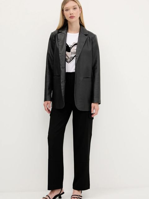 Desigual spodnie SAGUN damskie kolor czarny fason cargo high waist 25WWPW08 - zdjęcie produktu nr 2