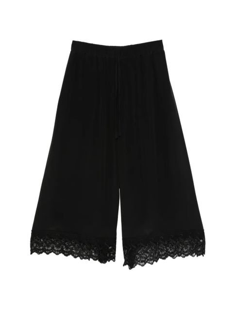 Simone Rocha lace-trim cropped trousers - Black - zdjęcie produktu nr 1