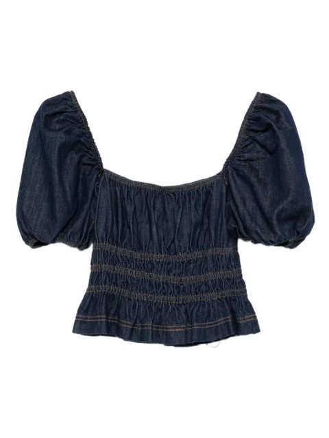 Reformation Aliya denim top - Blue - zdjęcie produktu nr 2