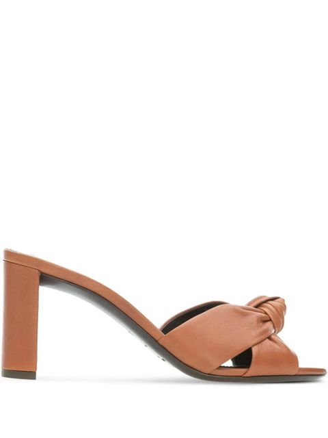 Saint Laurent 80mm Bianca twisted-detail sandals - Brown - zdjęcie produktu nr 1