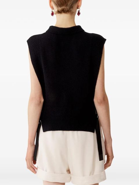 Lanvin side-buckle vest - Blue