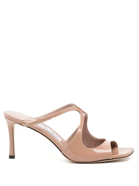 Jimmy Choo Anise 75mm patent leather mules - Neutrals - zdjęcie produktu nr 1