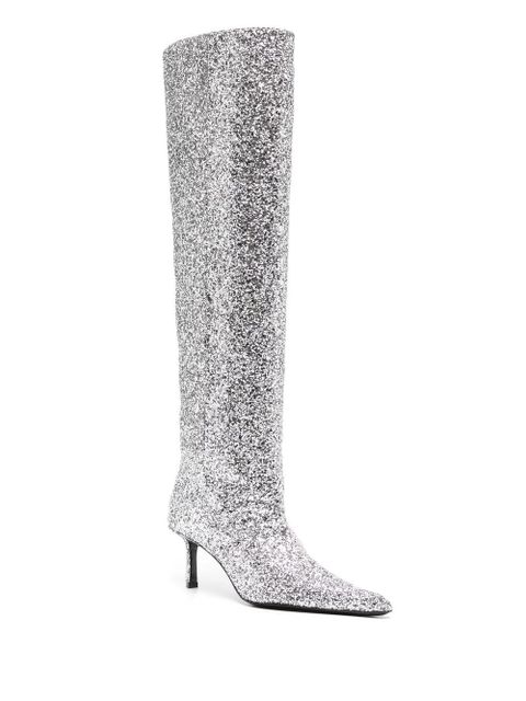 Alexander Wang Viola 60mm glitter long boots - Silver - zdjęcie produktu nr 2