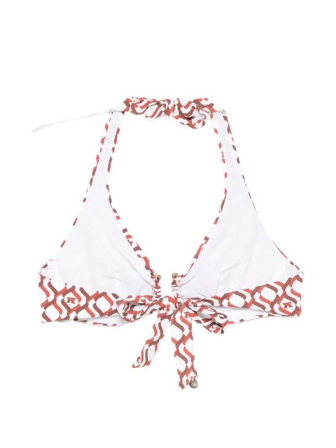 Max Mara Avena geometric-pattern tie bikini top - White - zdjęcie produktu nr 2
