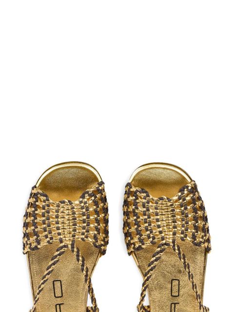 ETRO woven flat sandals - Gold