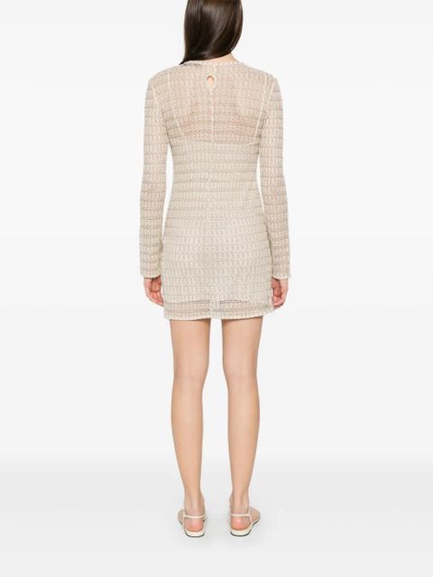 Missoni open-knit mini dress - Neutrals
