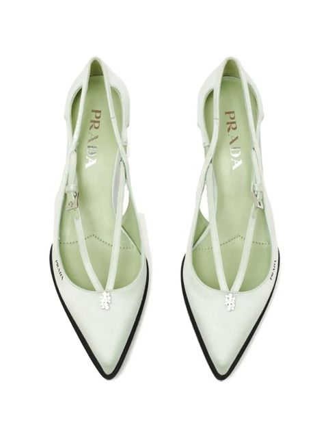 Prada cut-out heeled pumps - Green