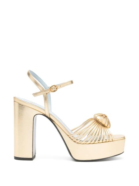 Valentino Garavani platform heart-motif sandals - Gold - zdjęcie produktu nr 1