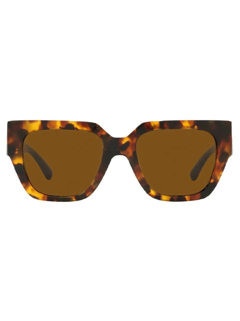 Versace Eyewear tortoiseshell-effect oversize-frame sunglasses - Brown - zdjęcie produktu nr 1