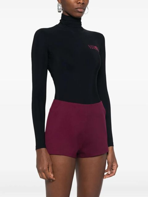 MM6 Maison Margiela numbers-motif bodysuit - Black