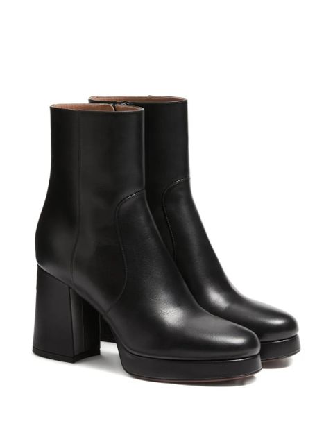 Valentino Garavani 90mm Fawcette V-logo platform boots - Black
