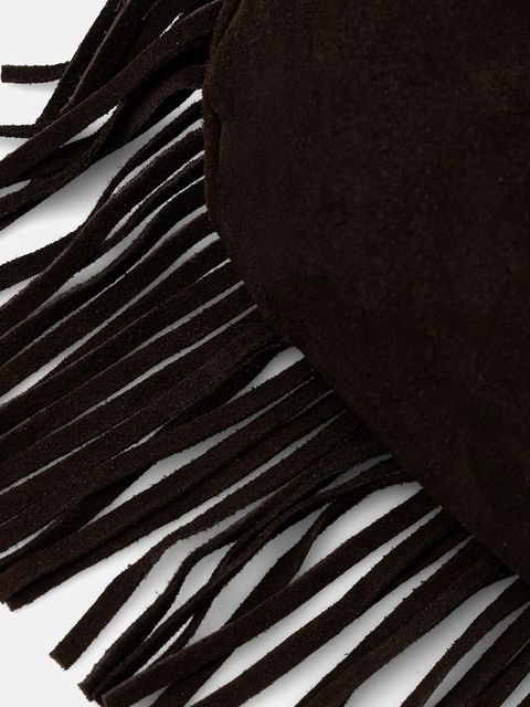 Answear.LAB torebka zamszowa kolor brązowy