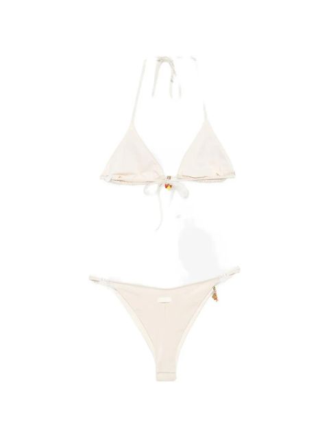 MC2 Saint Barth Lezzy charm-embellished bikini - Neutrals - zdjęcie produktu nr 2