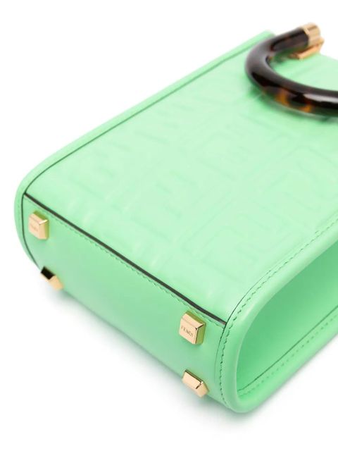 FENDI monogram-debossed tote bag - Green