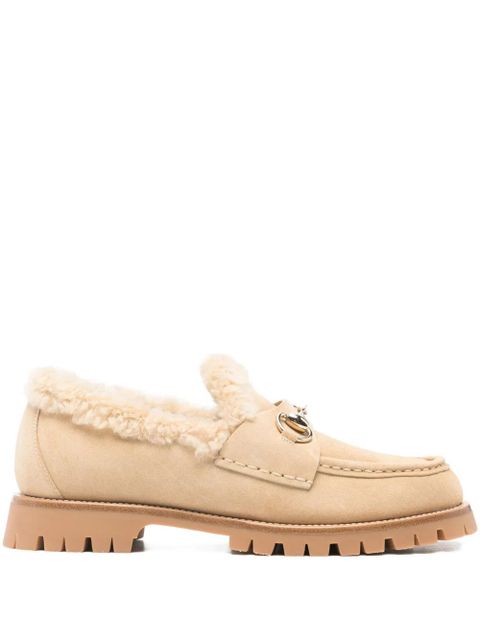 Gucci horsebit shearling loafers - Neutrals - zdjęcie produktu nr 1