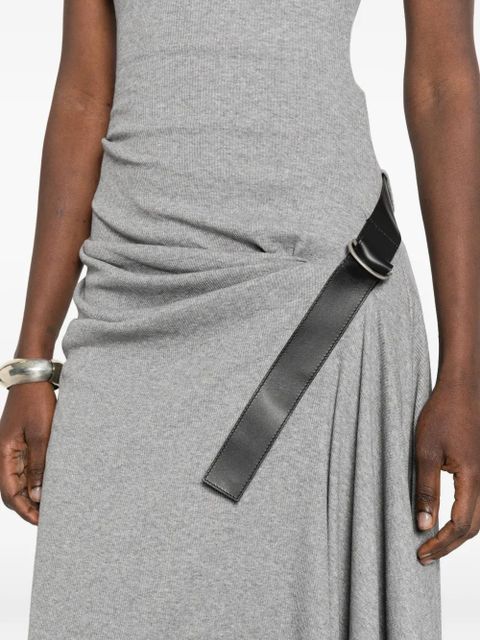 LOEWE Tank tie-detail midi dress - Grey