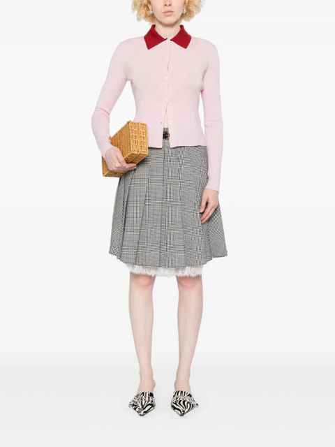 Self-Portrait wool cardigan - Pink