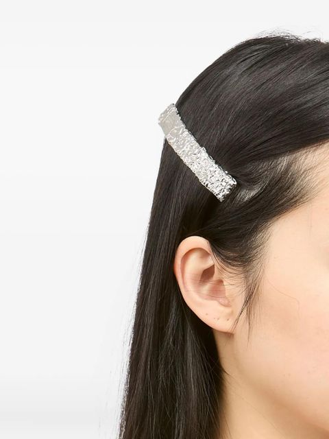MM6 Maison Margiela Numbers-engraved hairclip - Silver - zdjęcie produktu nr 2