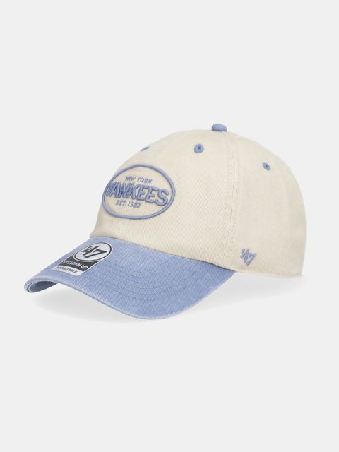 47 brand czapka z daszkiem bawełniana MLB New York Yankees kolor beżowy B-BRKTL17DHS-K0 - zdjęcie produktu nr 1
