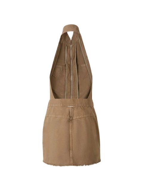 Off-White zipped frayed-hem dress - Brown - zdjęcie produktu nr 2