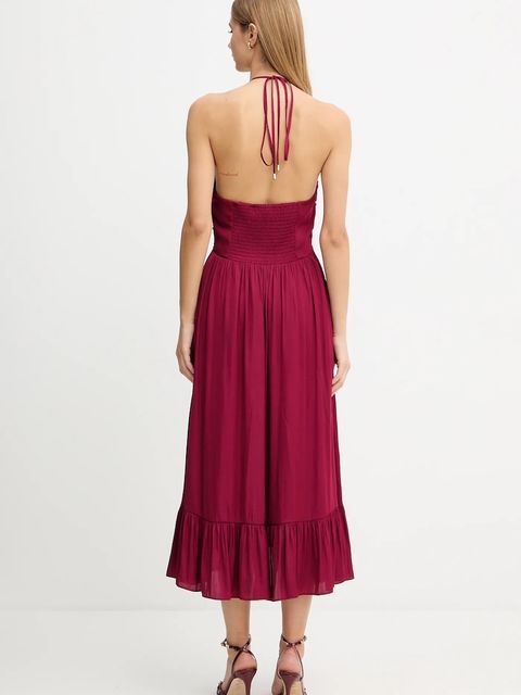 Morgan sukienka kolor bordowy mini rozkloszowana ROCE