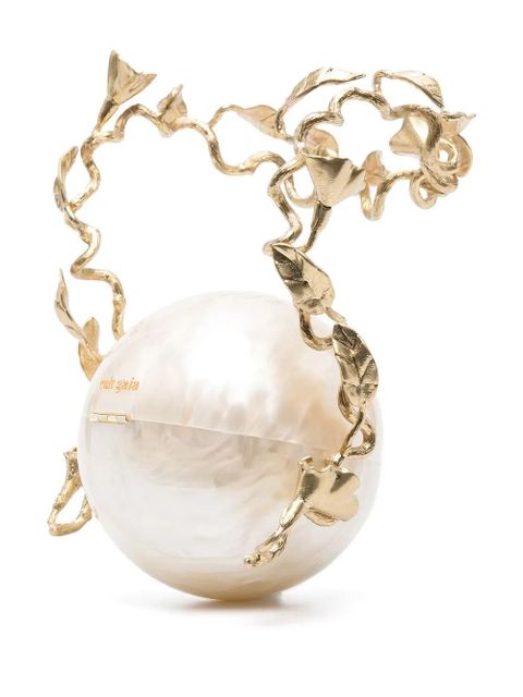 Cult Gaia baroque pearl-design clutch bag - Neutrals