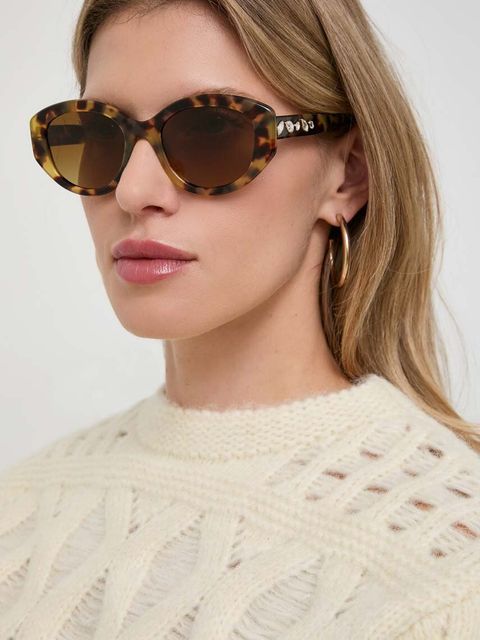 Swarovski okulary przeciwsłoneczne 5679535 DEXTERA ORGANIC kolor brązowy