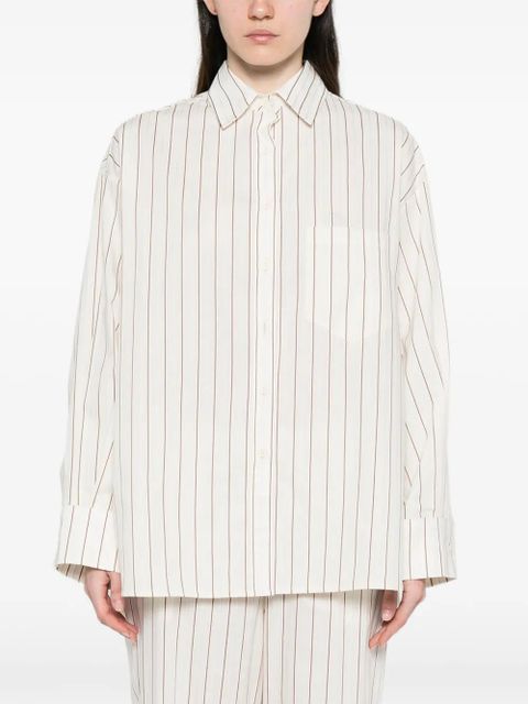 Faithfull the Brand Angelo pinstriped shirt - Neutrals