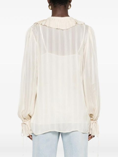 PINKO Biddy ruffled blouse - Neutrals