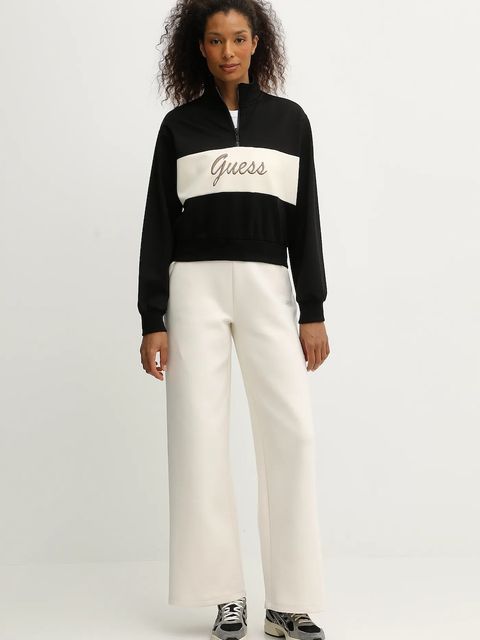 Guess bluza FABIA damska kolor czarny z aplikacją V5BQ00 KCX22 - zdjęcie produktu nr 2