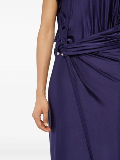 Rabanne piercing-detail midi dress - Blue