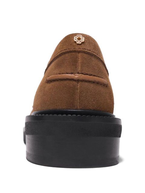 Maje slip-on leather loafers - Brown