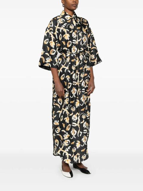 Nanushka floral-print silk maxi dress - Black