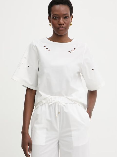 Weekend Max Mara t-shirt damski bawełniany TARGA - zdjęcie produktu nr 2