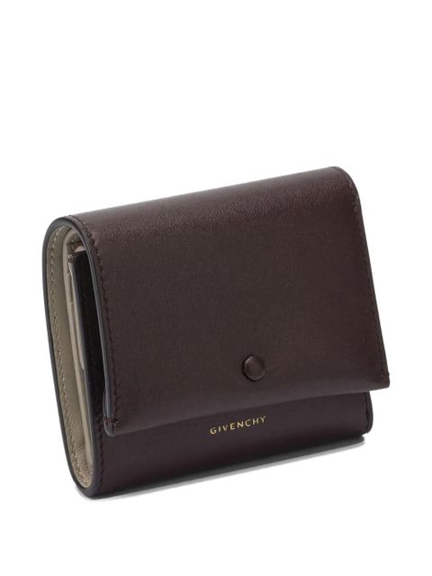 Givenchy buttoned leather wallet - Brown
