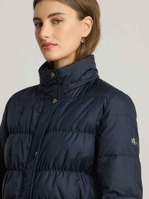 Lauren Ralph Lauren kurtka puchowa kolor granatowy przejściowa 297P04097