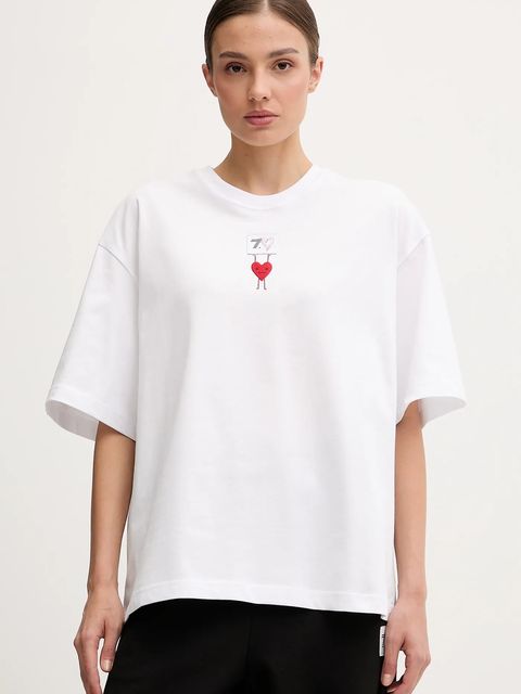 EA7 Emporio Armani t-shirt bawełniany damski kolor biały AF12957.7X000036 - zdjęcie produktu nr 1