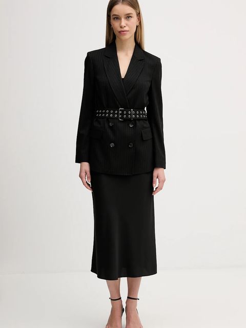 Sisley marynarka kolor czarny dwurzędowa wzorzysta 22T7LW03I - zdjęcie produktu nr 2