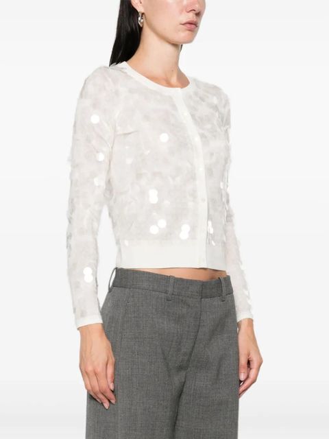 Max Mara sequin-embellished cardigan - White - zdjęcie produktu nr 2