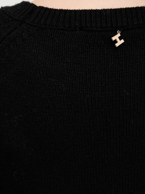 Silvian Heach sweter z domieszką wełny PICOULANE damski kolor czarny GPA25233MA