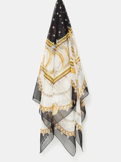 Guess chusta damska kolor czarny wzorzysta AW5297 SIL12