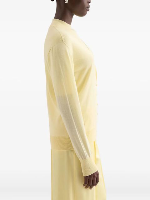 Jil Sander V-neck cardigan - Yellow - zdjęcie produktu nr 2
